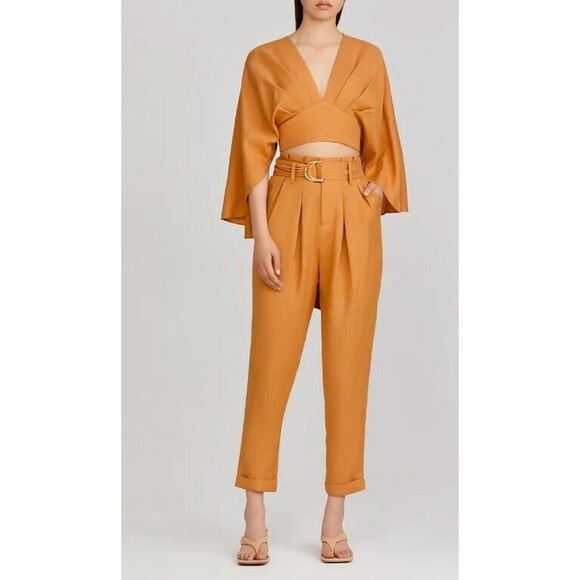 Significant Other Cecile Pants Caramel Slacks $259 NWT Womens Size 6 - Picture 1 of 4